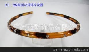 東莞廠家供應韓版發(fā)飾 韓版時尚精美靚麗女孩裝7mm弧面塑膠發(fā)箍圖片