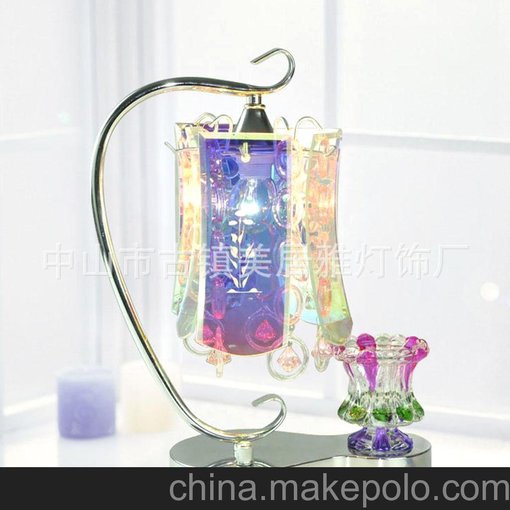 水晶玻璃小夜燈 GZ0407 插電香薰燈批發(fā) 精油香薰?fàn)t 創(chuàng)意香熏臺燈圖片