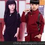 女童套装 2013秋装新款女童奥戴尔纯棉衫套装 大童套装批发