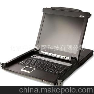ATE艾騰 17寸LCD KVM切換器CL5708M 四合一USB+PS/2 多電腦切換器圖片