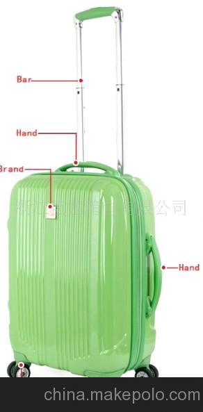 廠家供應純色商務萬向輪拉桿箱旅行箱行李箱包箱子ABS+PC男女