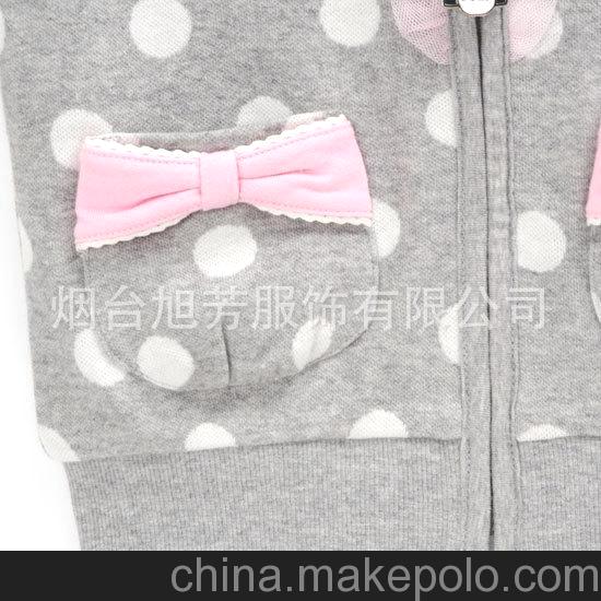 2012allo秋季新款女寶長袖衛衣 純棉連帽 預定批發