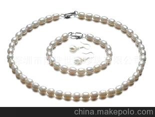 歷史名店南珠世家米形7.0-8.0mm淡水珍珠禮品套裝 全城底價(jià)圖片