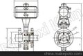 气动法兰式V型球阀
