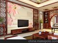 供应南昌墙彩绘价格 中式电视背景墙 专业的壁画绘制公司