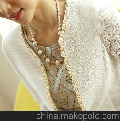 2013夏新款一?？坌∥餮b女 韓版修身OL百搭短款小外套860圖片