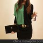 2014春夏款女装厂家直销 韩版修身显瘦长袖针织连衣裙批发