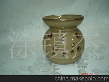 供应色釉雕通陶瓷香熏炉（3095）