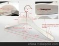 白色PU漆女式木衣架，品牌服装展示道具