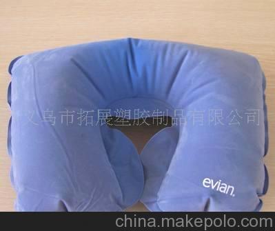 供應(yīng)PVC充氣植絨枕頭，充氣植絨枕頭（廠家直銷，可加印logo）
