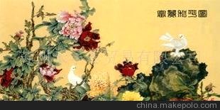 精品蘇繡，手工刺繡，高檔裝飾畫，花卉裝飾古畫圖片
