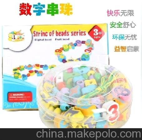 兒童弱視訓(xùn)練玩具 幼得樂(lè)85粒數(shù)字串珠 JF26 早教玩具 益智玩具圖片