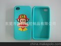 新款iphone4手机外壳 保护套 苹果4代大嘴猴硅胶套 厂家全模