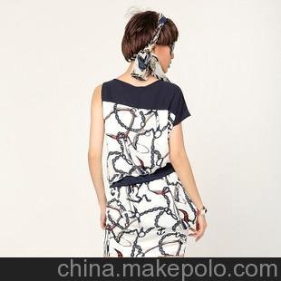 2012新款夏季復(fù)古花色 歐美風(fēng)正品真絲露肩性感時(shí)尚連衣裙批發(fā)圖片