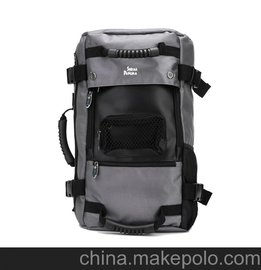 420D pvc牛津布銀灰色休閑戶外登山包