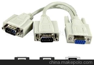 DB9串口線(xiàn)，RS232串口線(xiàn)，電腦連接線(xiàn)圖片