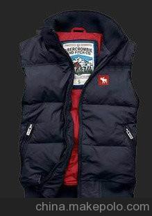 供應Abercrombie&fitch 羽絨馬甲 情侶馬甲