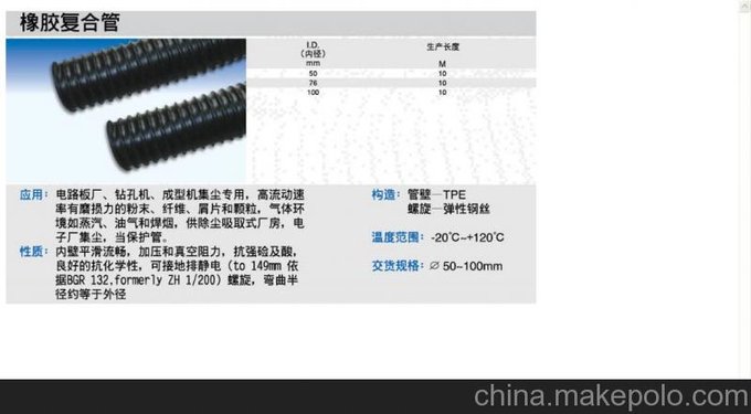 供應(yīng)哲羽橡膠復(fù)合管橡膠復(fù)合管圖片