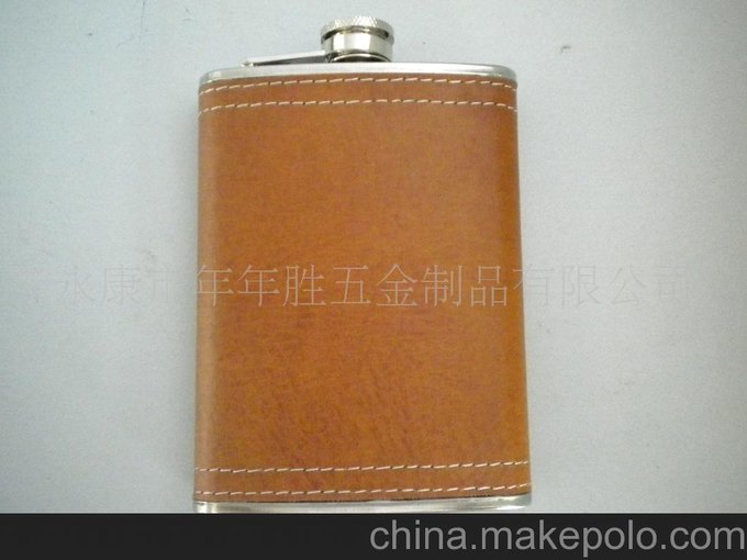 廠家供應 酒壺 不銹鋼酒壺 包皮系列不銹鋼酒壺圖片