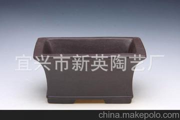 批發(fā)生產(chǎn) 紫砂花盆容器 簡約環(huán)保紫砂花盆 宜興紫砂花盆