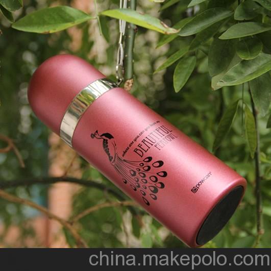 ?？嫡?雙層不銹鋼高真空送禮保溫杯 350ml吊帶茶杯 廠家直銷