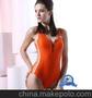 FEW(飄) 亮橙色彩女泳衣2215 泳衣 連體,連體泳衣 飄泳衣