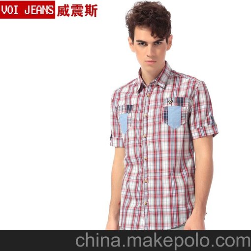 襯衫威震斯 翻領(lǐng)男裝襯衫 外貿服裝 男士短袖襯衣 廠(chǎng)家免費代發(fā)貨圖片