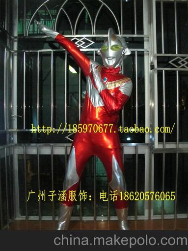 儿童奥特曼服装紧身衣涂胶cosplay衣服活动表演服装道具 红色图片_2