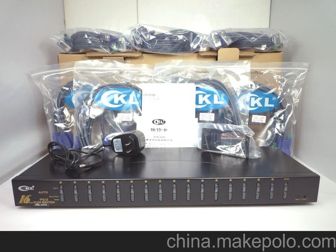 新款CKL－9116機架型16口PS/2自動(dòng)KVM切換器 配16條原裝線(xiàn)圖片
