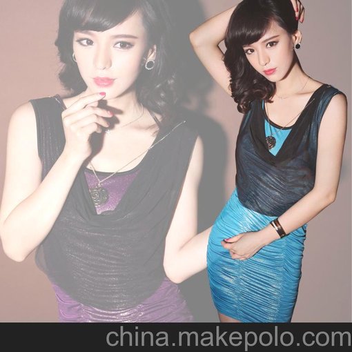 實拍圖 送項鏈 歐美風(fēng)性感超顯瘦女式新款連衣裙 爆款E95圖片