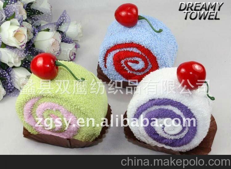 供應廠家加工定做蛋糕藝術毛巾 廣告禮品毛巾 女生