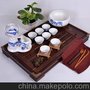  三瑞良瓷 厂家直销 富贵有余自动茶具 高档青花瓷茶具套装