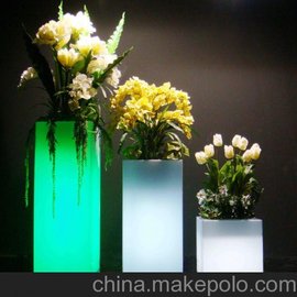 供應(yīng)無(wú)需模具，熱彎粘接：亞克力發(fā)光花瓶，發(fā)光花盆，花器