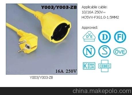 廠(chǎng)家供應歐洲標準電源線(xiàn)圖片