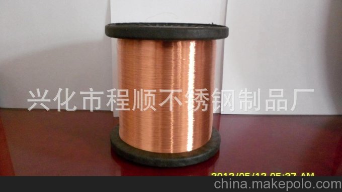 無磁0.12鍍銅鋼絲,無磁銅包鋼絲圖片