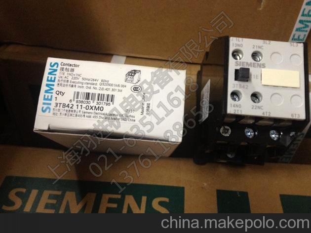 正品 SIEMENS西門(mén)子交流接觸器3TB4211-0XM0 AC220V 16A 1開(kāi)1閉圖片