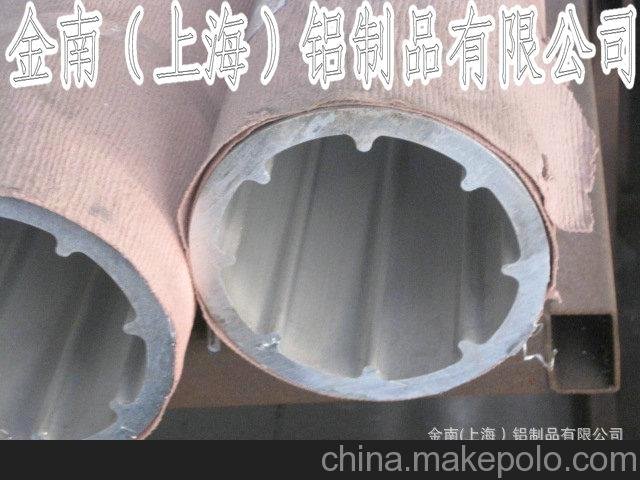 大口徑鋁合金圓管型材 帶齒散熱圓形鋁管 殼體鋁合金管圖片