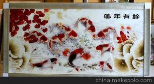 現(xiàn)貨銷(xiāo)售 手工制作現(xiàn)代工藝品畫(huà) 文化系列——蓮年有余圖片