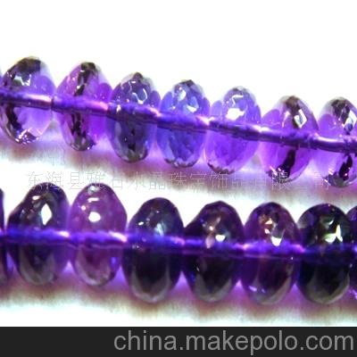 紫水晶盤珠面刻面半成品,天然水晶，水晶首飾圖片