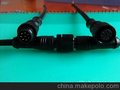 15mm4芯0.3金属螺帽LED电源.信号.防水公母连接线,实心端子