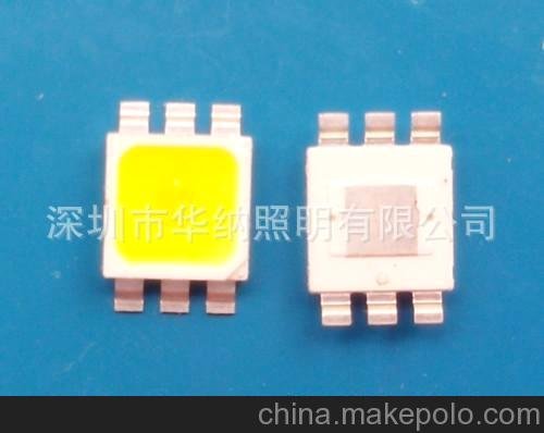 1W5074貼片LED白光暖白光直銷 5074白光雙芯1W串聯(lián)燈珠圖片